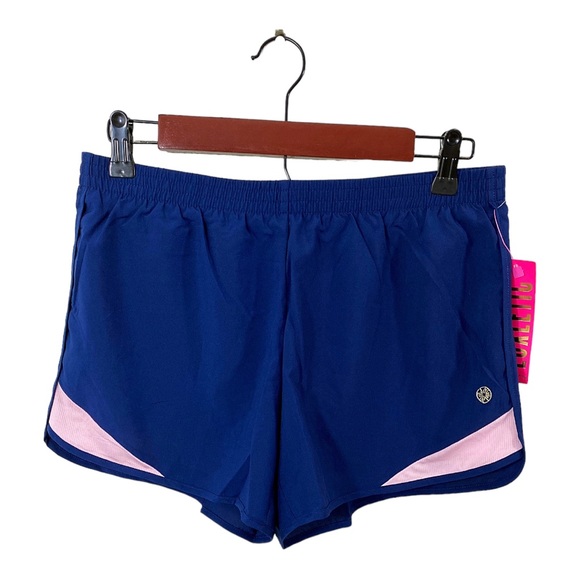 Lilly Pulitzer Ocean Trail Shorts Low Tide Navy Blue Luxletic Sz XL - Picture 3 of 6